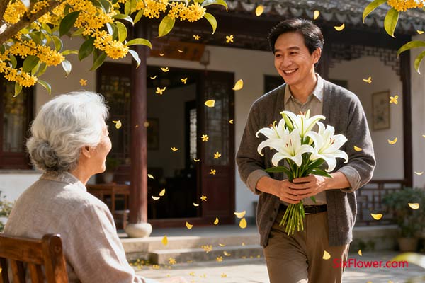 花名吉祥,寓意“百年好合”
