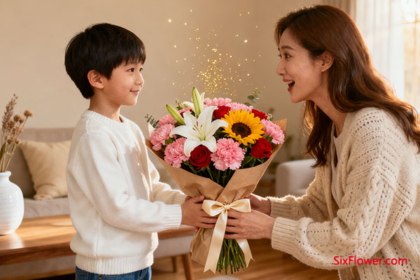 感恩节儿子给妈妈送什么花好?
