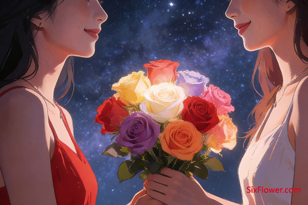 玫瑰:友谊中的自我映照