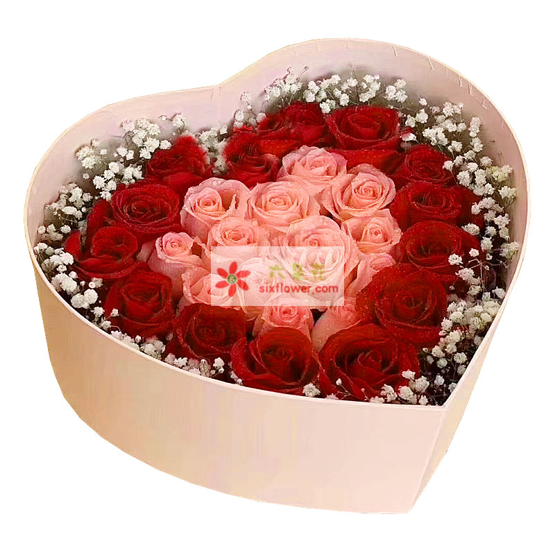 29朵玫瑰花礼盒，相伴相爱