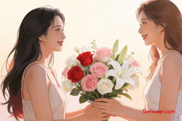玫瑰与百合:友谊的完整表达