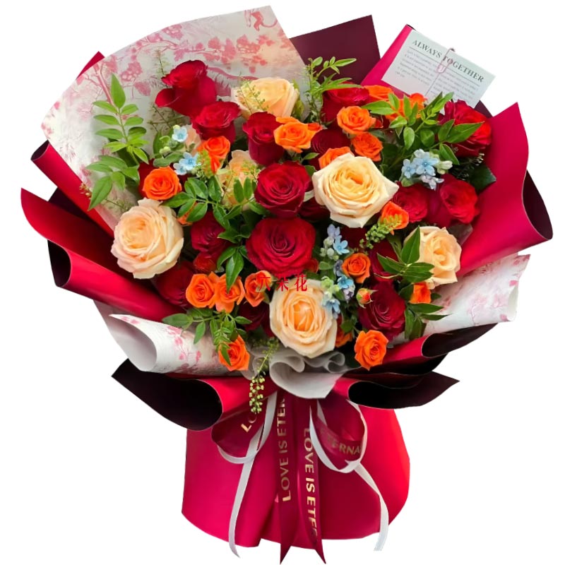 18朵玫瑰花混搭,因你有爱可依