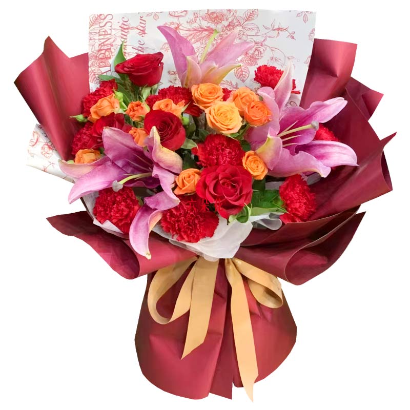 10朵康乃馨5朵红玫瑰,生活梦幻仙境