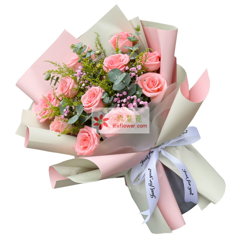 12朵戴安娜粉玫瑰，相识是最珍贵的缘分