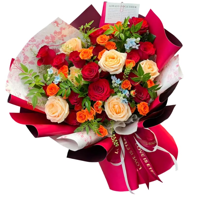 18朵玫瑰花混搭,因你有爱可依