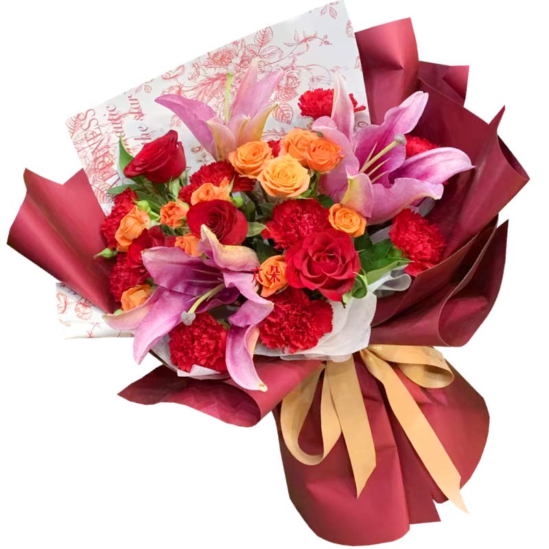 10朵康乃馨5朵红玫瑰,生活梦幻仙境