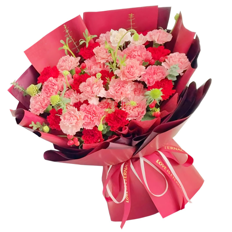 29朵康乃馨混搭,带来甜蜜气息