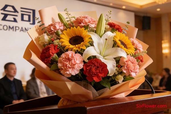 康乃馨 + 向日葵 + 百合