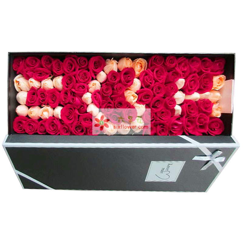 99朵玫瑰礼盒，情投意合