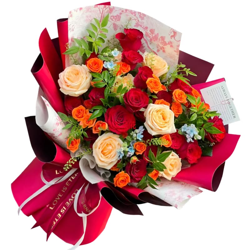 18朵玫瑰花混搭,因你有爱可依