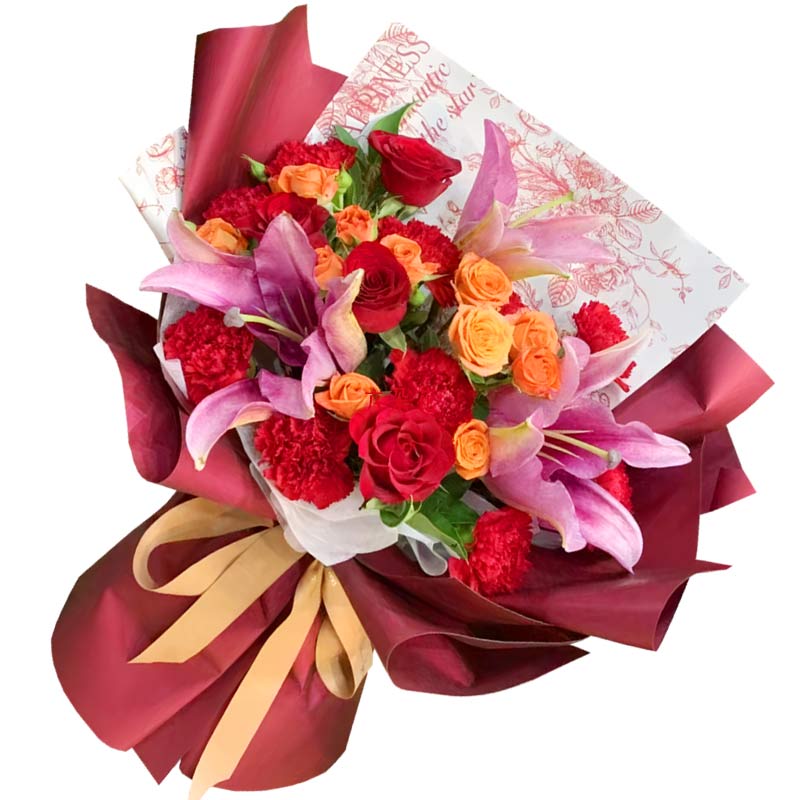 10朵康乃馨5朵红玫瑰,生活梦幻仙境