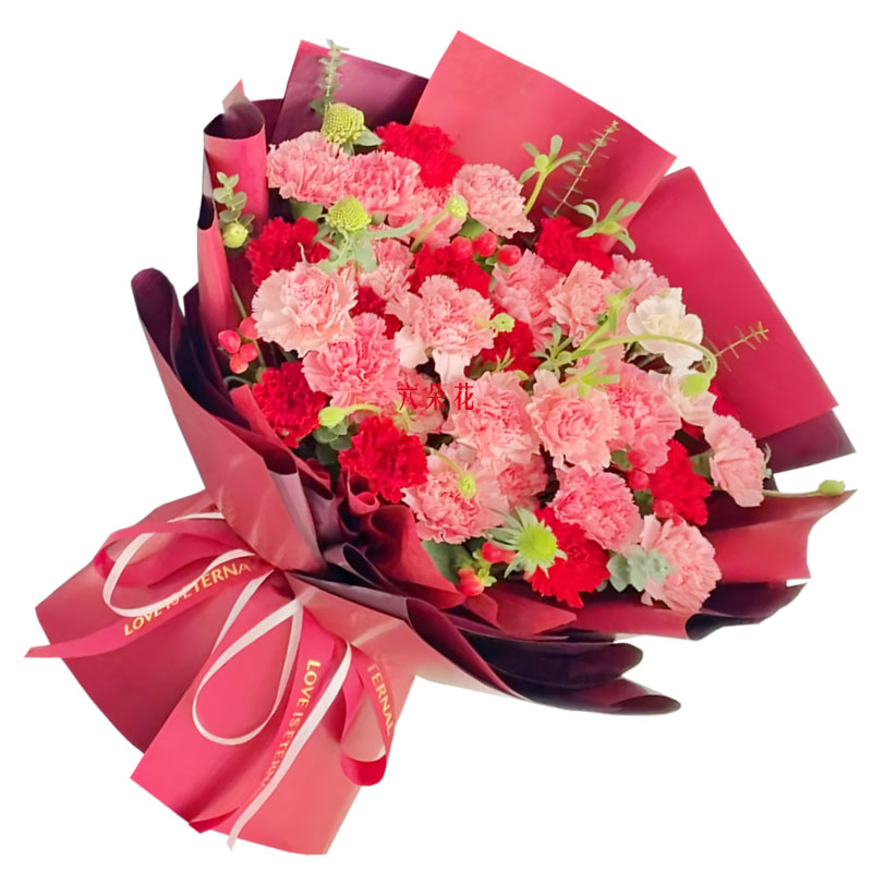 29朵康乃馨混搭,带来甜蜜气息