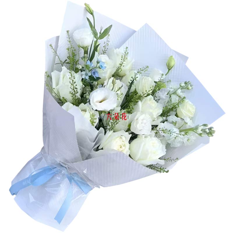 11朵白玫瑰2支紫罗兰,爱情坚如磐石