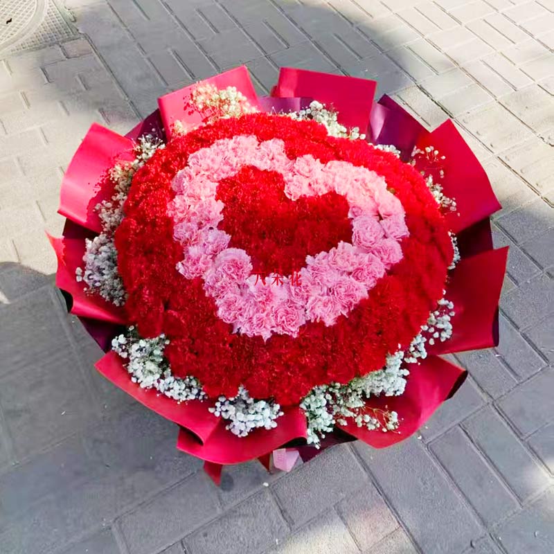 99朵康乃馨混搭,福如瑞雪至